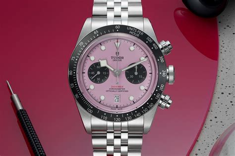 tudor black bay chrono pink